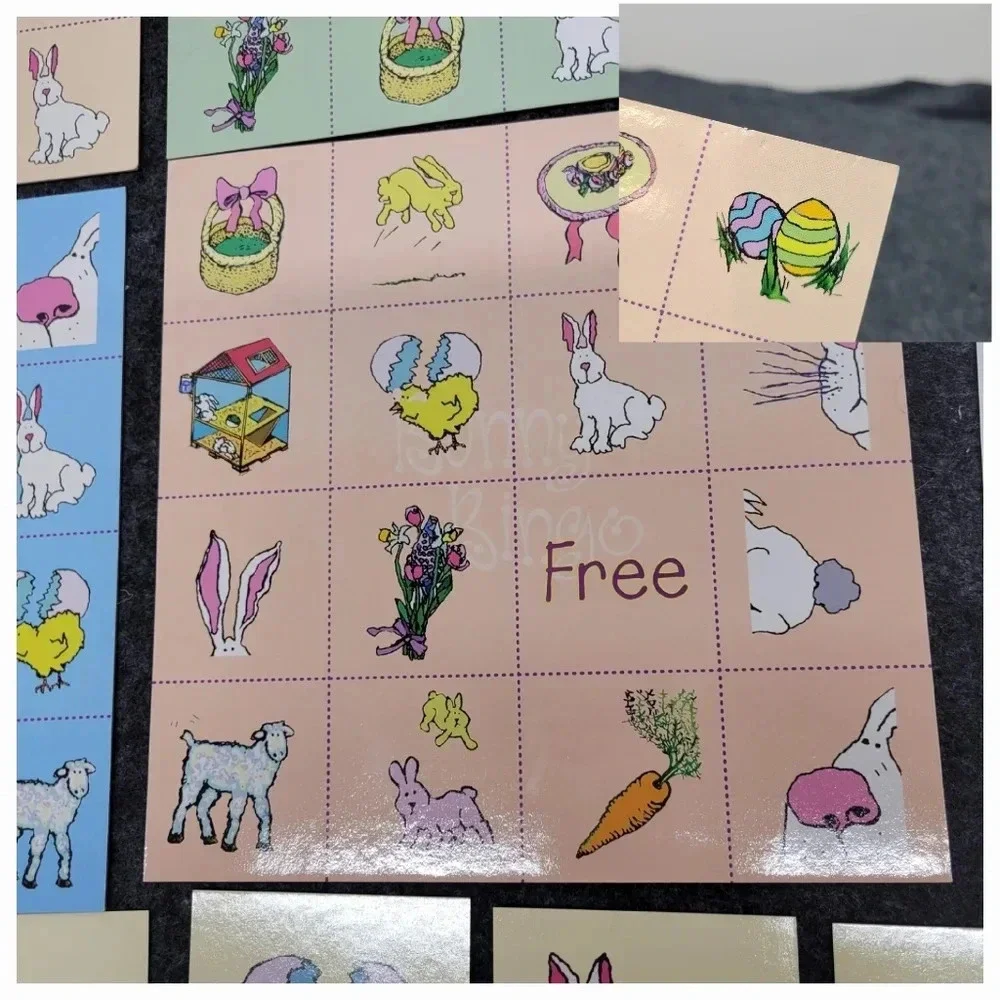 Cute Vintage Easter Bingo Game